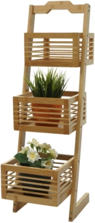 Mendler 'HWC-M21' Badregal mit 3 Körben, Bambus natur, 23 x 30 x 77 cm