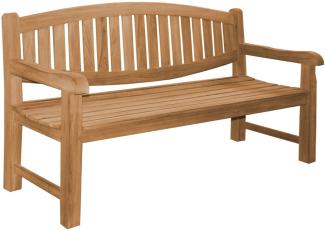 Gartenbank Bergamo Teak Massivholz - Breite: XXL extra stark 180 cm