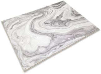 Wecon home Badematte Jani, Höhe 5 mm, Polyester, rechteckig, Marmor Design, waschbar, rutschfest, schnell trocknend, Badteppich