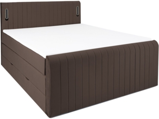wonello Boxspringbett FLY, mit Bettkasten und LED-Beleuchtung, inklusive Premium Topper