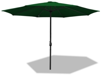 Clanmacy Sonnenschirm Ø3.5m Gartenschirm Ampelschirm Marktschirm Strandschirm UV Grün, LxB: 350x350 cm, Stabiler knickbar/für Garten, Balkon, Terasse/Sonnenschutz