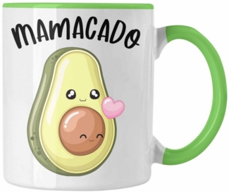 Trendation Tasse Mamacado Tasse Geschenk Werdene Mutter Avocado NIedliche Grafik Schwan