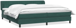 vidaXL Boxspringbett mit Matratzen Dunkelgrün 200x210 cm Samt 3317712
