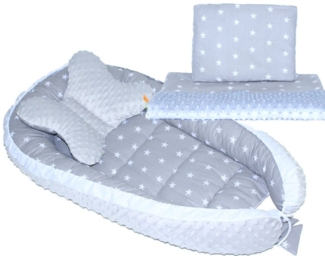 Primawela Bettnestchen Baby MINKY Nestchen Kokon Kuschelnest Kissen Decke Schmetterlingkissen