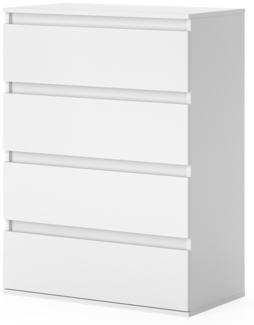 Vicco Kommode Weiß 74x99.6 cm mit 4 Schubladen, Claus