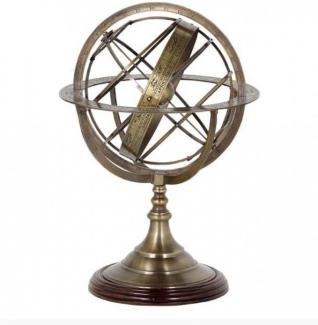 Casa Padrino Luxus Bücherstützen Globus Messing Finish Höhe: 52 cm - Bücherstütze - Luxus Kollektion - Art Deco