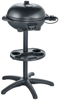 SEVERIN Elektro-Standgrill mit Haube, Metall, Schwarz, 52 x 96 x 44 cm