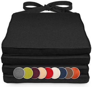 sunnypillow Stuhlkissen 4er Set Stuhlkissen 40 x 45 x 5cm
