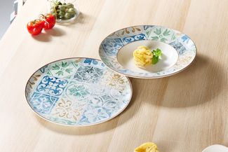 Pizza- & Pastateller-Set 12 tlg. Roma Antica