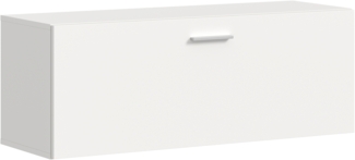 Garderobenschrank (B/H/T: 104x39x36 cm) in weiß Melamin