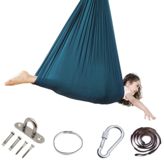 OKWISH Hängematte Kuschelschaukel für Kinder Aerial Yoga Hängesessel 280x150cm (ergonomisch und waschbar 200kg Tragkraft, 1 St, Tragbar Weich und atmungsaktiv), für Spielzimmer Reisen Zuhause