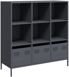 vidaXL Highboard Anthrazit 101,5x39x103,5 cm Stahl 851390