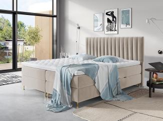 Mirjan24 'Nerpa' Boxspringbett, Holzwerkstoff beige, 180 x 200 cm