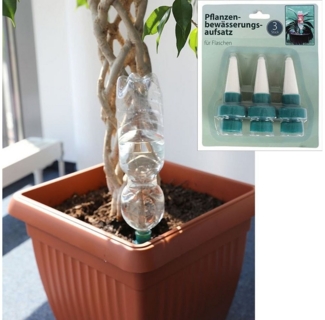 BURI Pflanzenbewässerungsaufsatz 3er-Set Blumentopf Wasserspender Bewässerungssystem