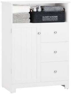 SoBuy Badkommode BZR107, Badschrank Flurschrank Badezimmerschrank Aufbewahrungsschrank