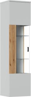 Hängevitrine Vitrine Vero 45x40x174cm grau Evoke Eiche MDF, Türschlag links