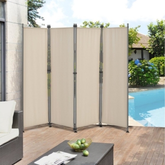 pro. tec Paravent, »Modica« Trennwand Outdoor Sichtschutz 170x215cm Sandfarben