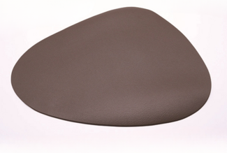 ABC Platzsets aus Leder – Tischsets und Untersetzer aus Leder – wasserfeste Untersetzer – 4 Stück – Kaffeebraun