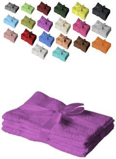 Gästehandtuch 4er Set 30 x 50 cm Lila