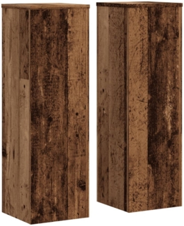 vidaXL Pflanzenständer 2 Stk. Altholz-Optik 25x25x80 cm Holzwerkstoff 852949