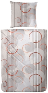 Primera Bettwäsche Biber-Bettwäsche Circular, Biber, 2 teilig, mit abstrakten Kreisen