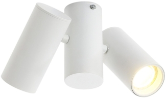 ZMH Deckenleuchte 2 weiße Deckenstrahler – GU10 Modern Metall Schwenkbar 180°Innen MAX. 25W für Wohnzimmer Flur Schlafzimmer Küche (ohne Leuchtmittel)