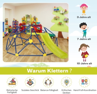 Kletterkuppel & Rutsche Klettergerüst in Kuppelform 241,5 x 183 x 91,5 cm Gleb