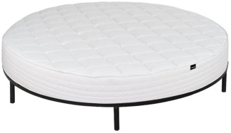 Vente-unique - Matratzen-Lattenrost-Set - 220 x 220 cm - rund - Stärke 25 cm - ROMA von YSMÉE