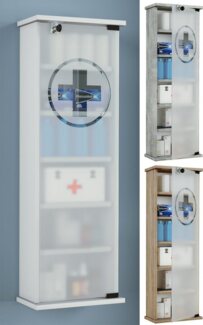 VCM Medizinschrank Omal 917096 Sonoma-Eiche H. 92 x B. 31 x T. 18 cm