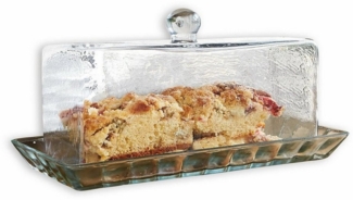 Mirabeau Vorratsdose Glasglocke mit Platte Nelia klar, Glas