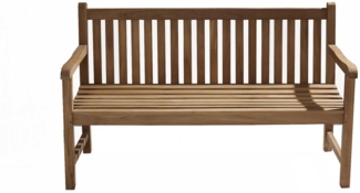 Gartenbank Kampen, Echtholz, Holzfarben, 150 x 92 x 55 cm