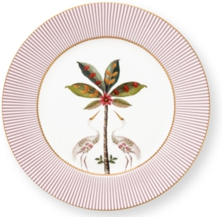PIP STUDIO La Majorelle Frühstücksteller pink m. Reiher 21 cm