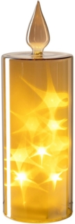 LEONARDO LED Dekolicht Capanna, Glaskerze in festlichem Design mit Lüstertechnik