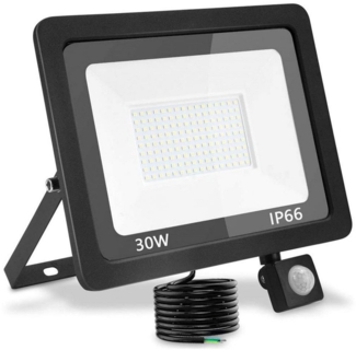 JOYOLEDER LED Flutlichtstrahler Flutlicht LED Wasserdicht Strahler Mit Bewegungsmelder, 30W 50W 100W