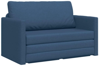 vidaXL Boden Sofa Bett 2-in-1 Blau 124 x 71 x 78 cm Stoff 4106698