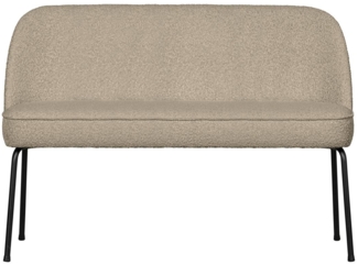 BePureHome Sitzbank Vogue aus Boucle-Stoff, Beige, 120x59x83 cm