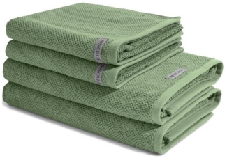 Ross Selection 4 tlg. Frottier-Set - 2 X Handtuch (50 X 100cm), 2 X Duschtuch (70 X 140cm) - 540 g/m2 - Piniengrün