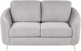 2-Sitzer Sofa Polsterbezug hellgrau gold TROSA