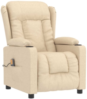 vidaXL Massagesessel Creme Stoff 339067