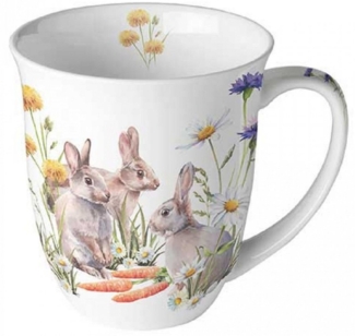 Ambiente Luxury Paper Products Becher Frühling, Ostern, Sommer, Blumen, Pflanzen, Tiere, Tasse, Tischdeko, Porzellan Tasse, Osterhasen Ostern, Ostereier, Eiermal, Schmetterling, Libelle Motiv, Tee, Kaffee Mug - Kollektion, Geschenke