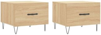 Couchtische, Sofatische 2 Stk. Sonoma-Eiche 50x50x40 cm Holzwerkstoff