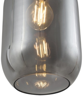 Qazqa Pendelleuchte Sheena, ohne Leuchtmittel, E27, Schwarz, Modern, Metall, 3-flammig