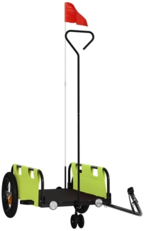 vidaXL Fahrradanhänger Grün Oxford-Gewebe und Eisen 94186