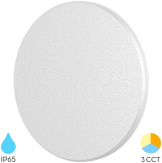LED 12W Wandleuchte Designer Wandlicht Rund Weiß indirekte Beleuchtung IP65 3000-6500K