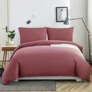 AYSW Bettwäsche Microfaser gebürstet 1 Bettbezug 200x200 + 2 Kissenbezug 80x80