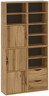 vidaXL Beistellschränke 4 Stk. ODDA 40x24x79 cm Massivholz Kiefer 3365352