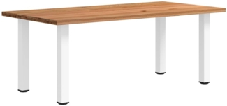 vidaXL Esstisch Hellbraun 200x100x74 cm Massivholz Eiche Rechteckig 3304552