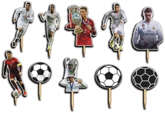 Festivalartikel Tortenstecker RONALDO Topper Set 10 Stk Geburstag Torten Deko Kuchen Junge