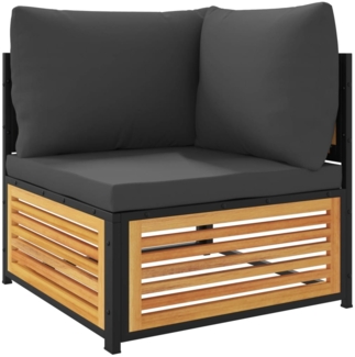 vidaXL Garten-Ecksofa mit Kissen Massivholz Akazie 367638