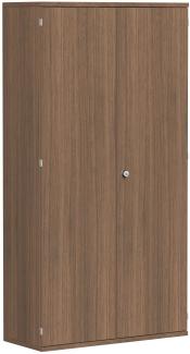 Garderobenschrank mit ausziehbarem Garderobenhalter, 100x42x192cm, Nussbaum